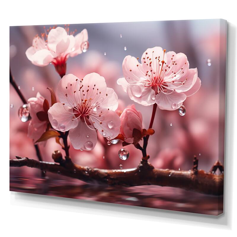 Designart "Apple Blossom Orchard Spirit" Apple Blossom Wall Art Bed